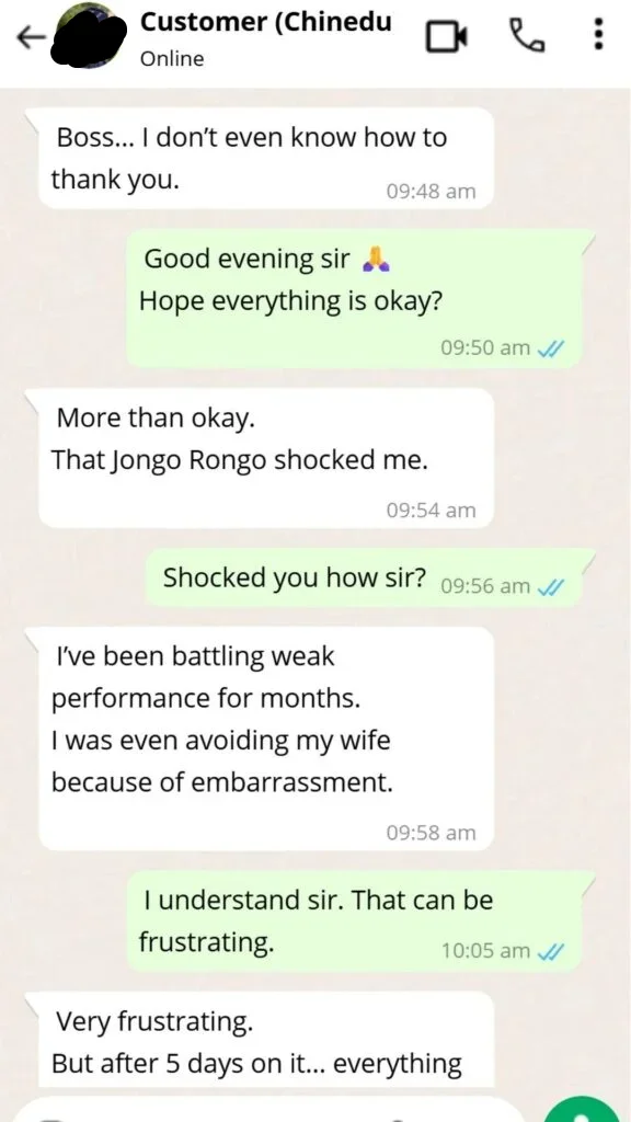 Customer WhatsApp Testimonial 2